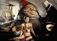 leia, jabba and friends